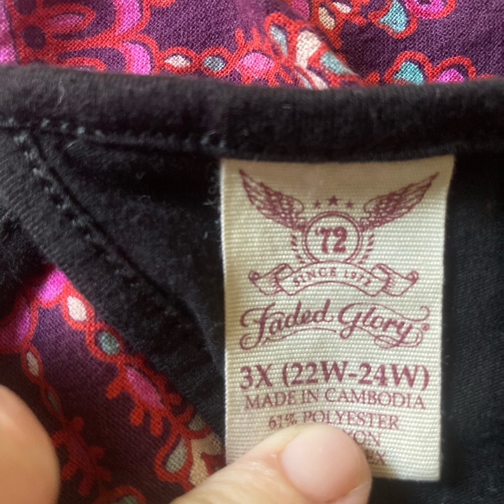 Women’s sz 3x faded glory short sleeve top - Picture 3 of 3